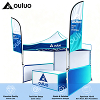 Carpa de Exhibición Personalizada de 10x10 Pies con Marco de Aluminio, Capa Única, Oxford 420D Impermeable, Cuadrada, para Promoción de Marca