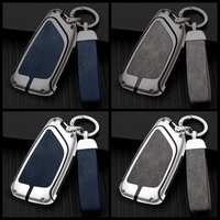Étui de protection pour clé de voiture en alliage de zinc et cuir avec logo personnalisé pour Cadillac CT4 CT4-V CT5 C8 Corvette 2018 - 2021, accessoires