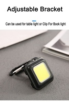 Senter Gantungan Kunci LED COB Mini Lampu Kerja Magnetik USB Dapat Diisi Ulang Lampu Perbaikan Darurat Multifungsi Portabel untuk Luar Ruangan