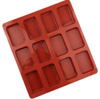 12 trous forme carrée moules à gâteaux en silicone maison bricolage savon à la main moule réutilisé gâteau au chocolat bougie moule outils de cuisson