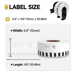 <span class=keywords><strong>Brother</strong></span>-Cinta de papel térmica para <span class=keywords><strong>impresora</strong></span> de etiquetas <span class=keywords><strong>QL</strong></span>, reemplazo de 0,47 "x 100 pies, color blanco, compatible con <span class=keywords><strong>impresora</strong></span> de etiquetas - Product Image 6