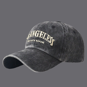 Baseball Cap Denim Washed Embroidered Logo Unisex Sun Protection Outdoor <b>Hat</b> - Product Image 1