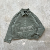 Veste en jean personnalisée décontractée de haute qualité Streetwear Bomber Veste zippée Vêtements de travail Veste en jean fausse daim pour hommes