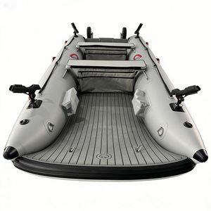 Bateau gonflable catamaran <span class=keywords><strong>de</strong></span> 3,8 m avec plancher en tapis d'air, capacité <span class=keywords><strong>de</strong></span> 5 personnes, Reachsea, avec transom en aluminium, grande <span class=keywords><strong>roue</strong></span>, <span class=keywords><strong>porte</strong></span>-canne à pêche - Product Image 3