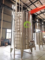 3000L 5000L 10000L 15000L Pompe-au-dessus du réservoir de fermenteur de vin d'acier inoxydable pour des usines de vinification