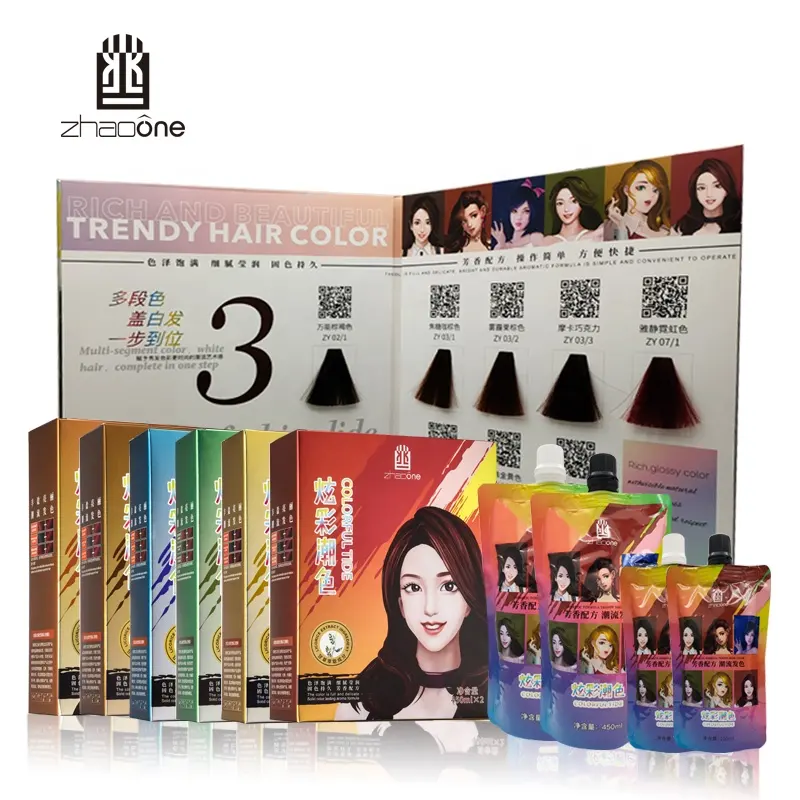 OEM/ODM Manufacture Semi-Permanent Ammonia Free Hair Color Dye Shampoo Including 10 Colors