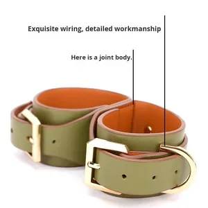 Adult Sm erotico manette letto alternativo Bondage contenzione oggetti di scena tortura schiavo addestramento In pelle da polso modello tutto In uno - Product Image 3