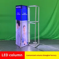 Écran LED Cube Pliable Double Face pour Stand d'Exposition, Rideau Rapide, Boîte à Lumière, Toile Murale Standard en Maille pour Équipement de Salon Professionnel