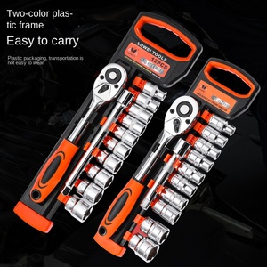 Tools 12-Piece Hand-Powered Chrome Vanadium Steel Ratchet <strong>Wrench</strong> <strong>Set</strong> Large/Medium/<strong>Small</strong> Sockets for Car Repair - Product Image 3