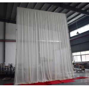 Soporte ajustable de doble barra para telón de fondo de eventos y bodas, con tubo y drapería - Product Image 1