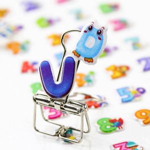 Kids Waterproof 16 Sheets ABC Letter Number <b>Scrapbooking</b> Bullet Stickers Alphabets Puffy 3D Stickers - Product Image 4