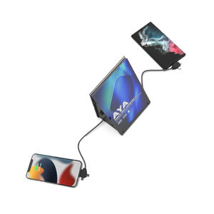 Stazione di ricarica desktop Y2 Power <span class=keywords><strong>AYA</strong></span> II con cavo 3-in-1, personalizzazione opzionale, caricatore compatto per telefono per bar e ristoranti - Product Image 6