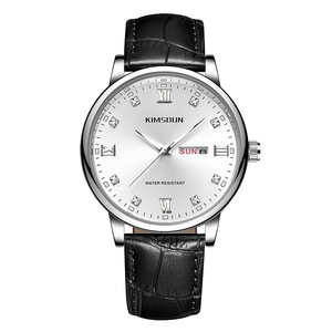 Reloj de Negocios para Hombre, Doble Calendario, Reloj de Cuarzo Resistente al Agua con Fondo Transparente - Product Image 1