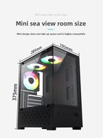 Boîtier de tour de jeu M-ATX/ITX en aluminium noir/blanc, format Mid-Tower, prend en charge les cartes graphiques de 280 mm, USB 3.0, en stock - Vente Flash