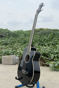 सस्ती कीमत ग्लॉस एयर्सी फैक्टरी कीमत ब्लैक कॉलर कटवे 4 स्ट्रिंग इलेक्ट्रिक ध्वनिक बास गिटार - Product Image 3