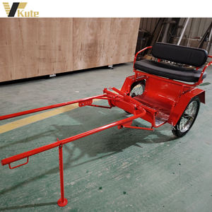 รถม้าล้อสองล้อแบบมีหลังคาสำหรับม้าขนาดเล็ก รถม้าซัลกี้ รถม้าโพนี่ - Product Image 3
