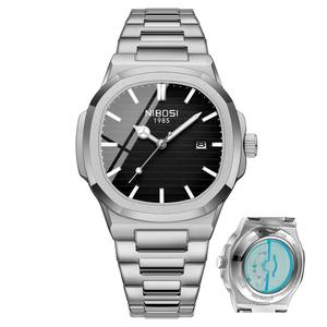 Drioshipping Watch Business Waterproof Male <b>Clock</b> Luminous <b>Date</b> Stainless Steel Square Quartz Men Watch 2619 - Product Image 6