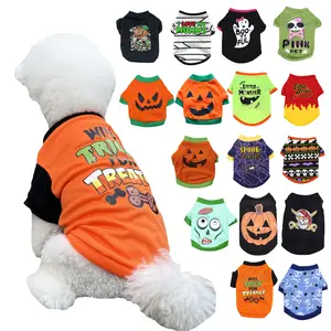 Nouveau gros <span class=keywords><strong>citrouille</strong></span> crâne araignée <span class=keywords><strong>chien</strong></span> chemise Halloween Costumes pour animaux de compagnie Halloween <span class=keywords><strong>chien</strong></span> Costumes - Product Image 1