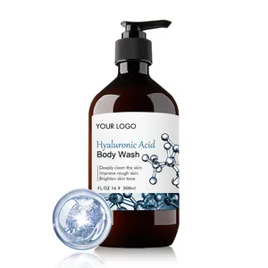 Private Label Super Hyaluronic Acid Bath And Shower Gel With Various Scents For Adults Shower Gel