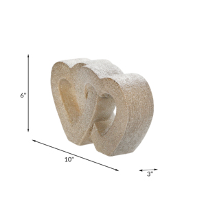 Scultura di Cuori Intrecciati in Ceramica, Ornamento a Forma di Cuore in Gres, Decorazione per Casa, Soggiorno, Camera da Letto, Bagno, Ufficio - Product Image 4