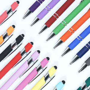 Wärme presse Stift Wärme druck Transfer Sublimation Leeres benutzer definiertes Logo Luxus Kunststoff Stift Metall Kugelschreiber mit Logo