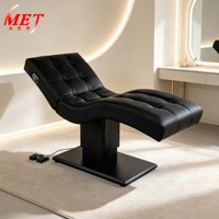 Lit de massage électrique à double moteur pour salon de beauté et spa, lit de beauté électrique pour soins du visage avec commande au pied