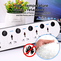 Extensión de Corriente Industrial Inteligente de Fábrica al por Mayor, Cable de Cobre de 3 Metros y 10A, 4 Tomas de Corriente, 3 Puertos USB, Interruptores Individuales