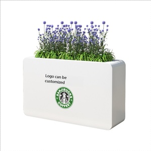 Jiahehou Bac de plantation carré pour jardin, style crème, bac de plantation exclusif pour les cafés - Product Image 1
