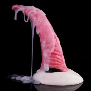 Dildo de Fantasía Tamaño XXL, Dildo de Animal Monstruoso de Orca para Mujeres, Masajeador Anal, Tapón Anal Color Sangre con Ventosa - Product Image 2
