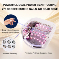 Lampe à ongles professionnelle sans fil 96W Pro Cure à double lumière rechargeable, séchoir à gel UV LED sans fil pour salon de manucure