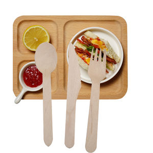 Fabbrica eco-friendly naturale betulla biodegradabile usa e getta cucchiaio forchetta coltello Set di posate <span class=keywords><strong>in</strong></span> legno per la <span class=keywords><strong>vendita</strong></span> - Product Image 2