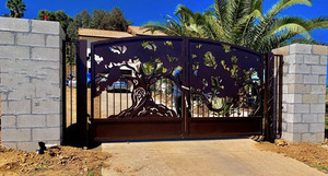 Hermosa Puerta <span class=keywords><strong>de</strong></span> <span class=keywords><strong>Hierro</strong></span> Forjado con Control Remoto, Puerta <span class=keywords><strong>de</strong></span> Entrada <span class=keywords><strong>de</strong></span> <span class=keywords><strong>Hierro</strong></span> <span class=keywords><strong>para</strong></span> Casa y Jardín, Reja <span class=keywords><strong>de</strong></span> Seguridad, Puertas Corredizas y Batientes <span class=keywords><strong>de</strong></span> <span class=keywords><strong>Hierro</strong></span> - Product Image 3