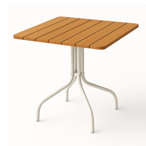 [BeNK] Table de repas d'extérieur très vendue pour jardin, véranda, cour arrière, pelouse, avec plateau en bois d'acacia certifié FSC - Product Image 1