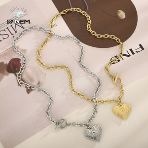 <span class=keywords><strong>R</strong></span>.GEM. Vintage Real chapado en oro corazón <span class=keywords><strong>OT</strong></span> hebilla de acero inoxidable indio joyería nupcial conjunto Hip Hop moda Punk aniversarios - Product Image 1