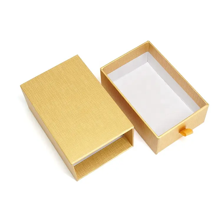 छोटी अंगूठी के हार के लिए फैशन डिज़ाइन गोल्ड कलर प्रिंटिंग दराज बॉक्स