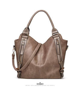 Sac à main en cuir PU pour femme, sac à main de grande capacité, sac à bandoulière en fibre de polyester pour femme, sac à main à la mode - Product Image 4