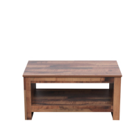 Table basse moderne en bois de luxe pour salon avec étagère de rangement et centre de table