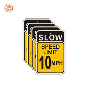 حد السرعة البطيئة <span class=keywords><strong>10</strong></span> <span class=keywords><strong>MPH</strong></span> علامة 18X12 بوصة درجة مهندس معدن عاكس قوي الصدأ الألومنيوم للماء - Product Image 6