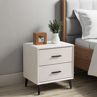 Table de chevet élégante en bois 2026 avec rangement pour chambre à coucher