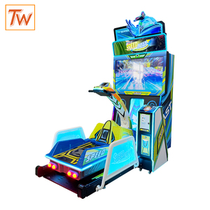 Máquina de videojuegos arcade de entretenimiento para niños y adultos, simulador de lancha rápida emocionante multijugador en línea que funciona con monedas. - Product Image 3