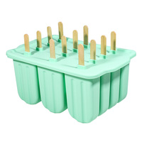 Moule à Glaçons Écologique en Silicone 12 Cavités pour Sucettes Glacées, Démoulage Facile, Forme de Couvercle Cubique pour Bac à Glaçons, Outils de Préparation Alimentaire