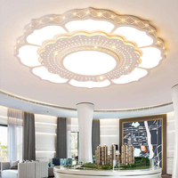 Plafonnier LED rond moderne en forme de fleur, motif étoile découpée, blanc chaud, pour salon, chambre, hôtel, couloir, décoration