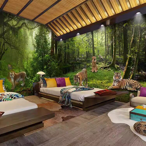 Papel Tapiz Mural 3D Personalizado OEM con Diseño de Corazón y Paisaje Oceánico, Arte Mural de Naturaleza al por Mayor, Material Decorativo para Restaurantes y Hoteles - Product Image 4