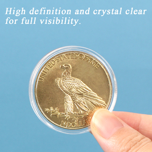 แคปซูลใส่เหรียญอะคริลิคใสทรงกลม SUNSHING ขนาด 24 มม. 30 มม. 39 มม. 46 มม. กล่องใส่เหรียญสะสมพลาสติกแบบกำหนดเองได้ - Product Image 5