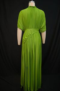 Vestido Casual Vintage Estilo INS en 3 Colores <span class=keywords><strong>para</strong></span> Mujer, Vestido Plisado de Talla Grande, Vestido Maxi de Diseñador, Tallas S-2XL - Product Image 4