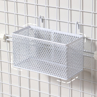 Mimu - Collection d'accessoires pour grille de rangement en acier inoxydable de style japonais : grille de rangement, crochets de suspension, support à fleurs, étagère