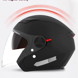 TOOP Usine En Gros 3/4 Demi <span class=keywords><strong>Casque</strong></span> De Moto ABS Quatre Saisons Anti Brouillard Double Visière <span class=keywords><strong>Casque</strong></span> Électrique <span class=keywords><strong>Casque</strong></span> De Moto - Product Image 1