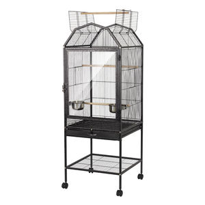 Accessoires <span class=keywords><strong>pour</strong></span> oiseaux Cage à oiseaux Maison <span class=keywords><strong>pour</strong></span> oiseaux Dernier design Grande cage à oiseaux <span class=keywords><strong>pour</strong></span> perroquets <span class=keywords><strong>Pigeons</strong></span> Cage à oiseaux en fil de fer avec plateau Roues - Product Image 6