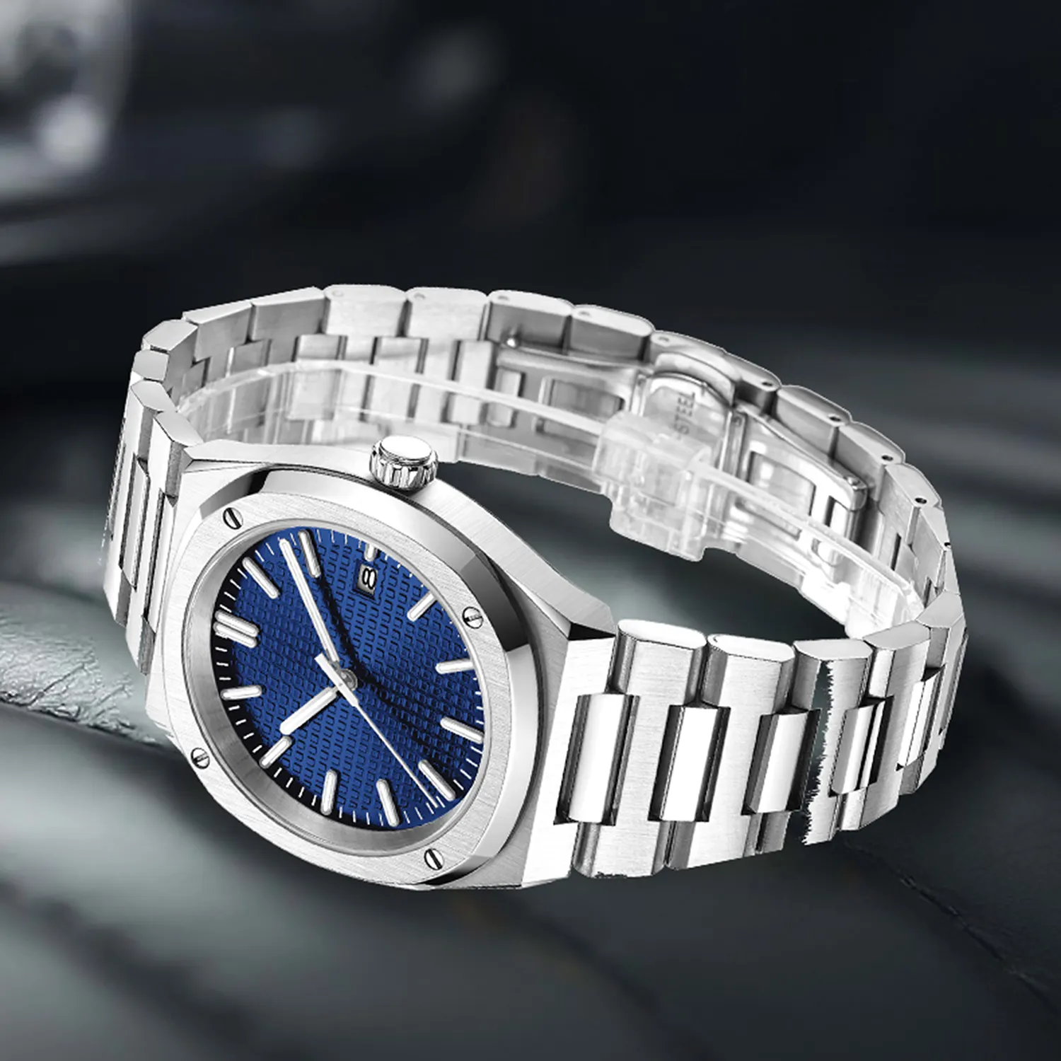DK YT hand watch Custom Logo Wristwatch uhr herren Stainless Steel bracelet Quartz Watches Luxury Watch For Men