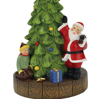 Statues en résine l'arbre de noël Figurine souvenir de noël cadeau pour enfants décoration de la maison articles d'ameublement